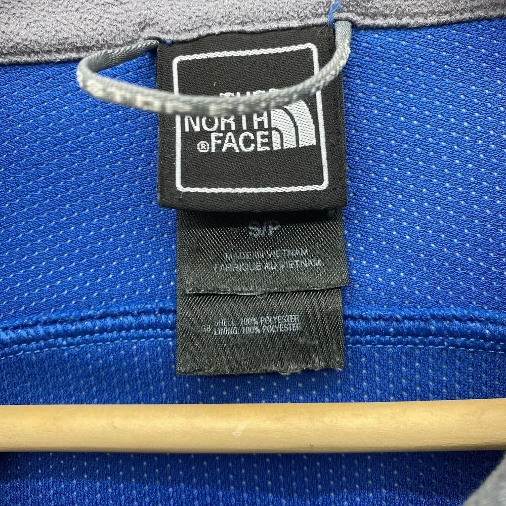 The NORTH FACE Fleece Boys Youth Blue Full‎ Zip Windwall Jacket Size Small READ